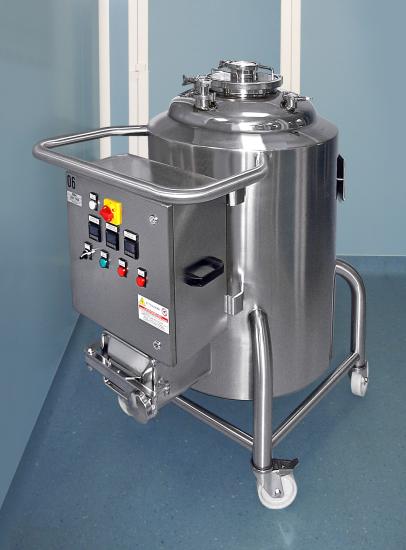Heated tank for glicogelatin production 